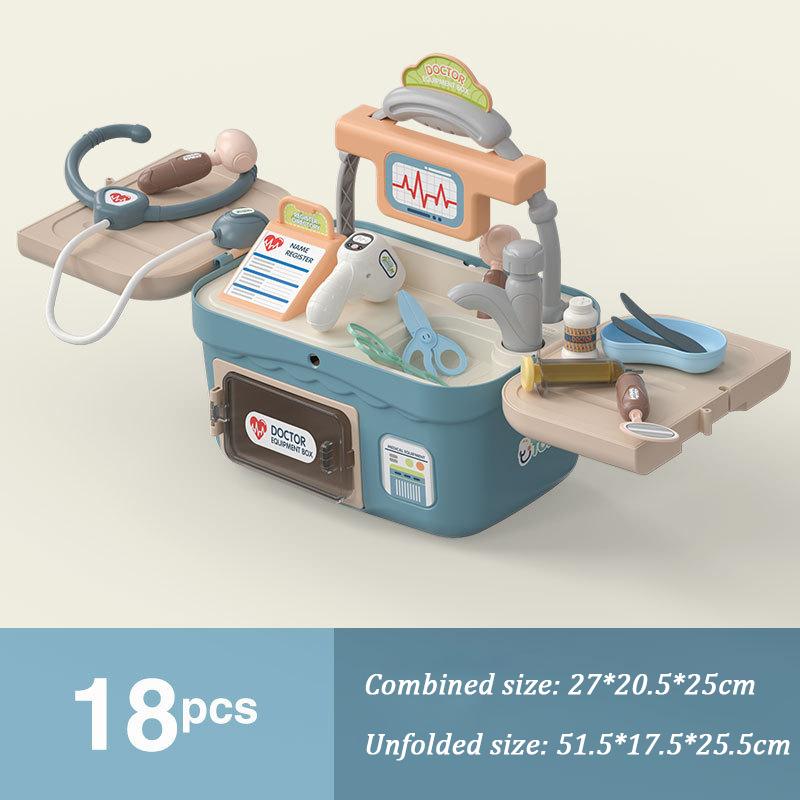 Baby Children Play House Toys Doctor Nurse Multifunctional Set Simulation Stethoscope Injection Portable Medical Kit