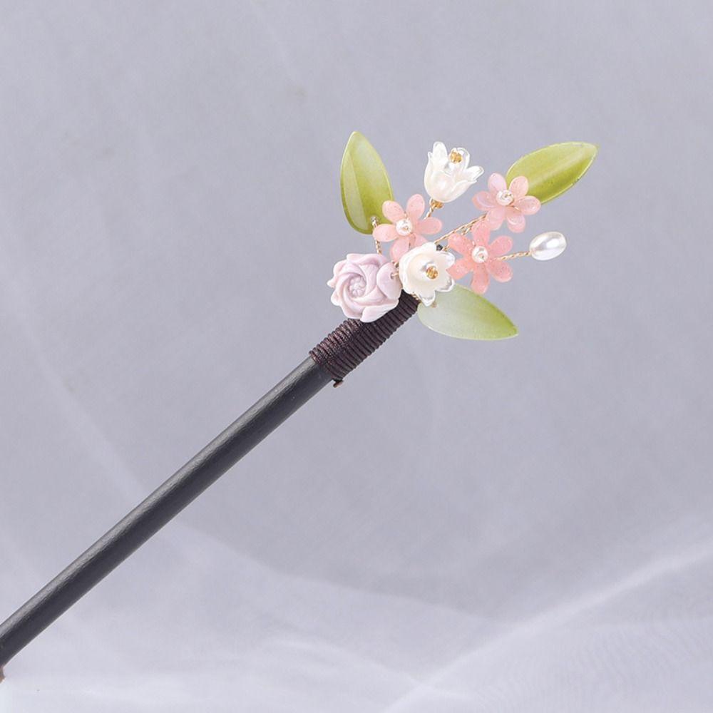 Китайский стиль жемчужная палочка для волос кисточка ханьфу палочка для волос изысканная цветочная палочка для волос для девочек