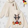 Disney Cartoon Print Autumn and Winter Hooded Sweater Crew Neck Long-sleeved Hoodie Loose Casual Style Suitable for Men Women