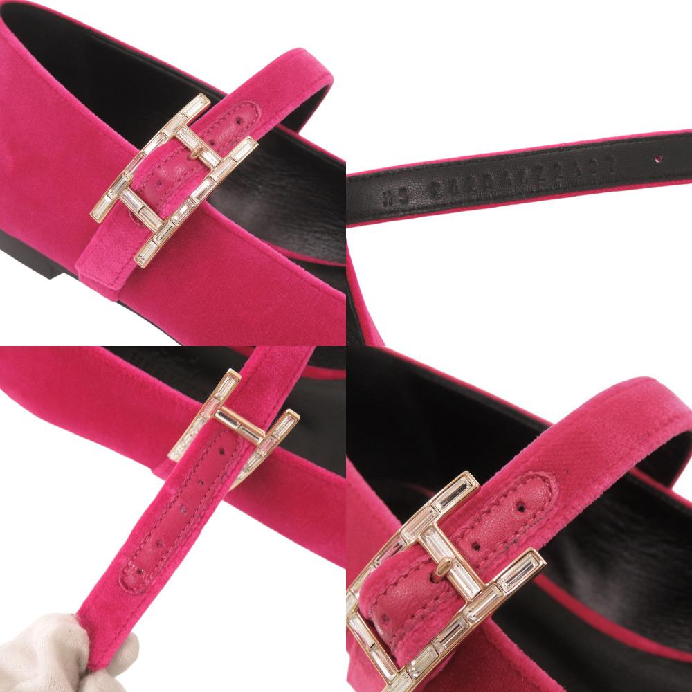 Used AUTHENTIC HERMES Ballet shoes Jane Fuchsia Velor