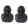2Pcs Black -10 AN Female To -8 AN Male Flare Reducer Fitting Adapter 10AN To 8AN