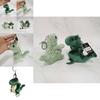 Adorable Green Plush Dinosaur Keychain Accessory Soft Cute Stuffed Toy Gift