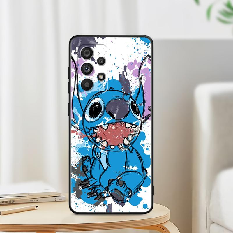 OHANA Stitch Cute для Samsung Note 20 10 Ultra Plus A31 A14 A12 A70 A34 A25 A04 A05 A15 A24 5G черный чехол для телефона