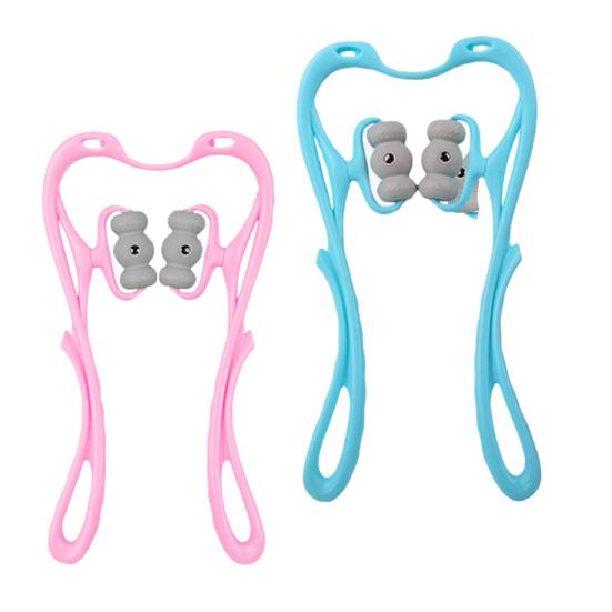 6-колесный роликовый массажер для шеи, ручной шейный массажер, вращающийся на 360 градусов, роликовый массажер для облегчения боли в спине и плечах