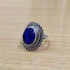 Lapis Lazuli Oval Gemstone Handmade Designer Boho Ring, 925 Sterling Silver Ring, Gift For Her, Statement Jewelry, Anniversary Ring
