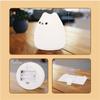 4.5v 0.3w Silicone Cute Cat Night Lights Portable Battery Powered 7 Color Table Lamp For Home Decor
