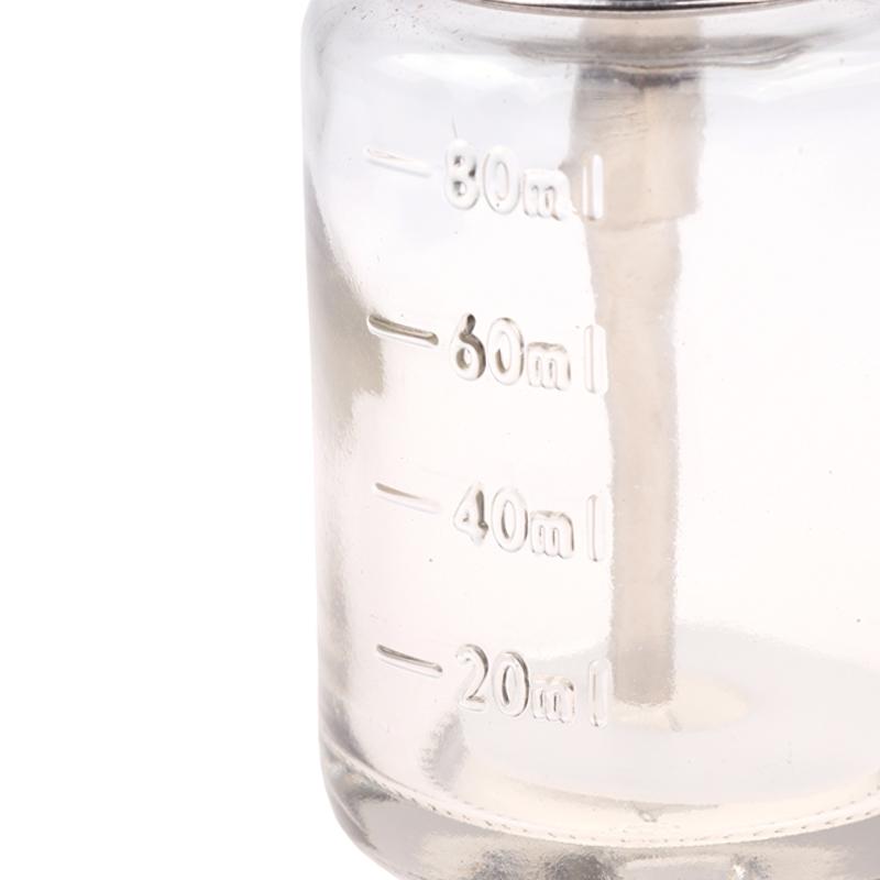 Бутылка-дозатор 100 мл, помпа, для лака для ногтей, нажимная, для снятия лака, пустая, с помпой, безвоздушная, для маникюра, прозрачная, для жидкого макияжа