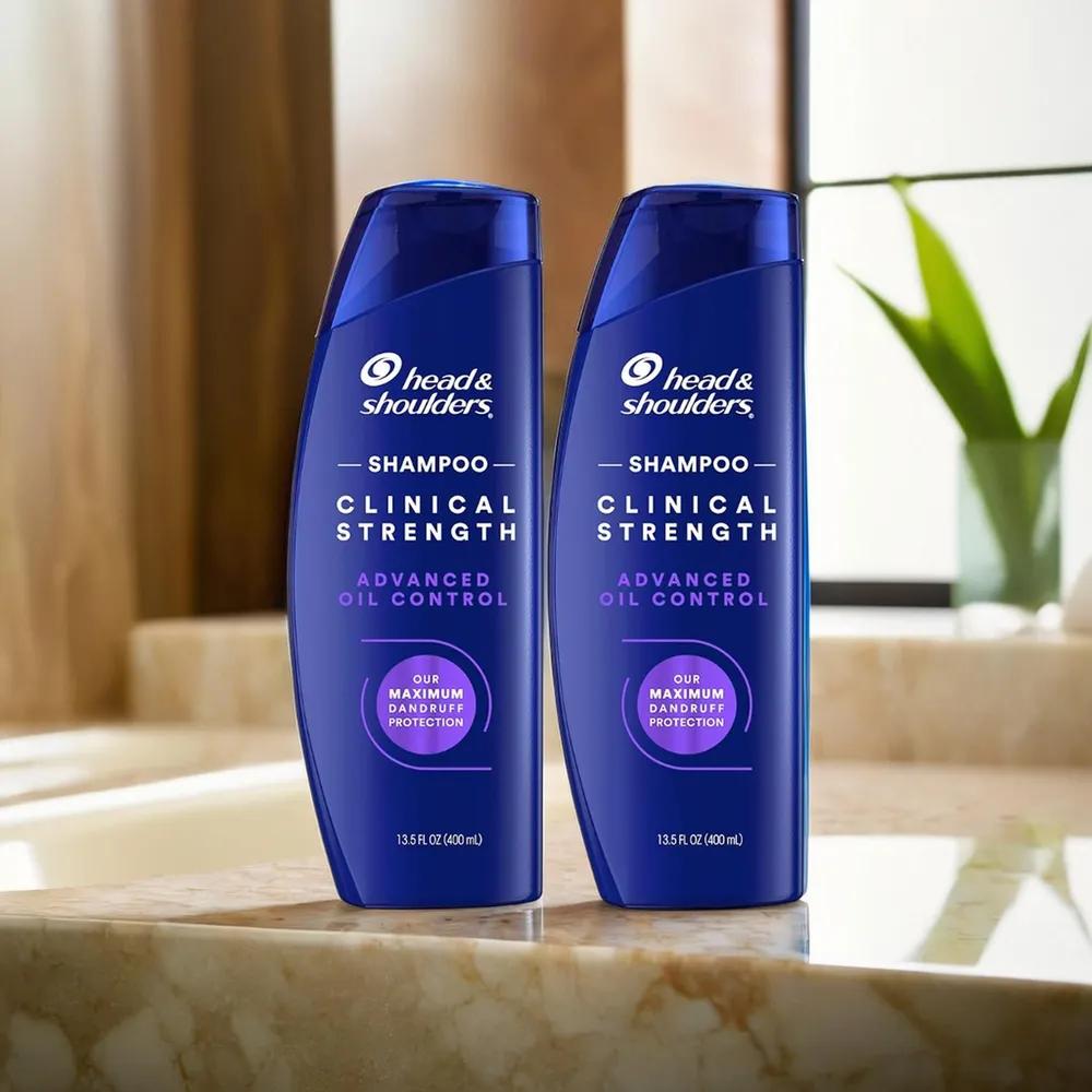 Head & Shoulders Шампунь для контроля жирности и перхоти, клиническая формула, 400 мл (фиолетовый) 1 + 1