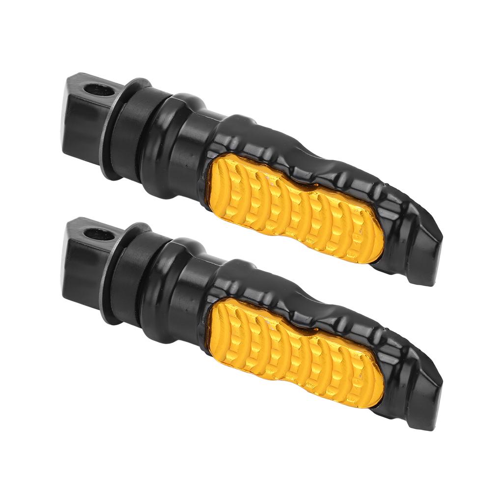 Пара задних подножек для мотоцикла из анодированного алюминия золотистого цвета, противоскользящие, универсальные