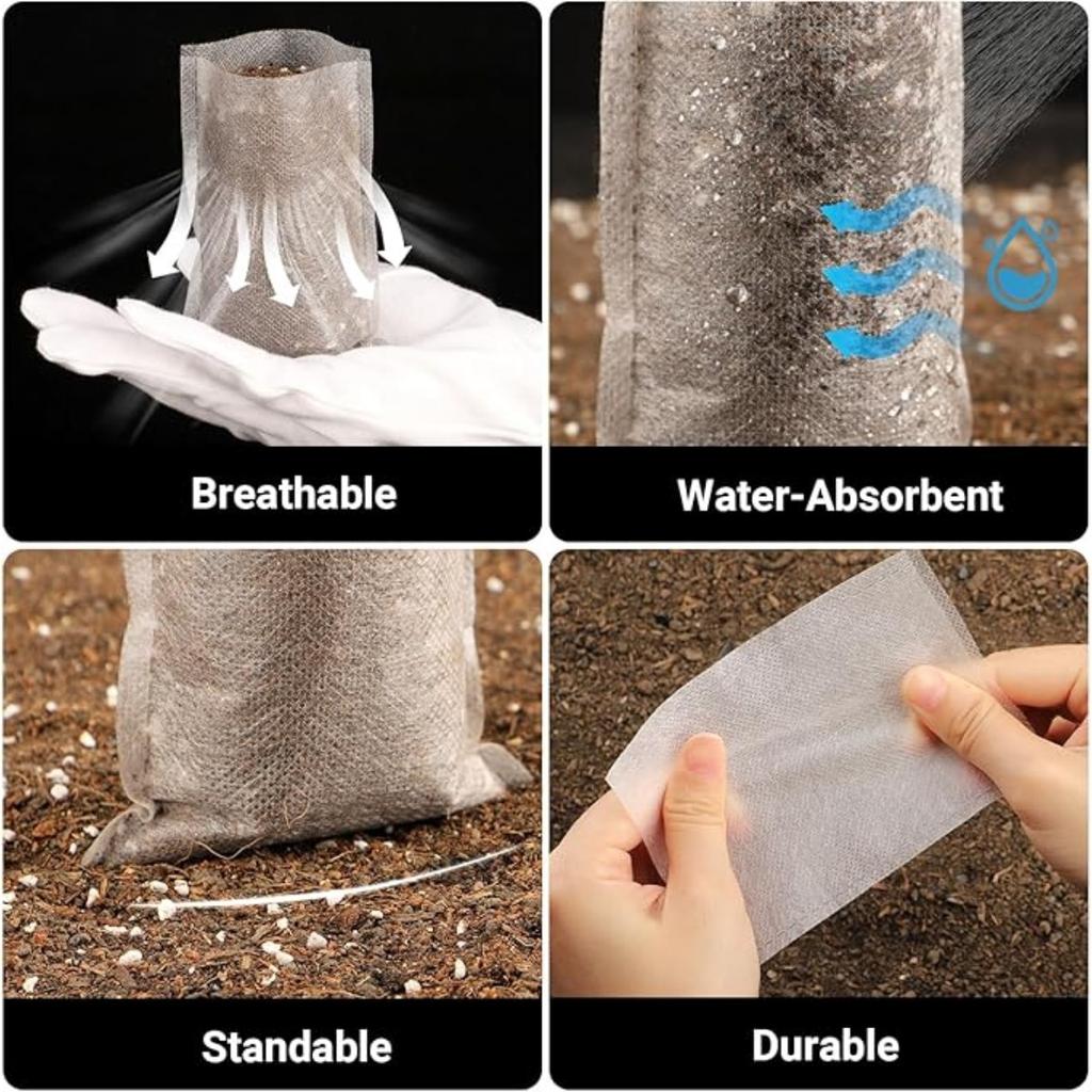 100 шт. мешков для рассады растений, нетканые мешки для рассады растений, тканевые мешки для рассады овощей, горшки для посадки, пересадки, мешки для выращивания растений, товары для дома и сада