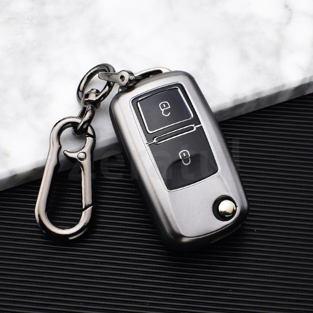 Чехол-брелок с 2/3 кнопками для Vw Volkswagen Mk4 Bora Golf 4 5 6 Jetta Passat Polo Bora Touran Skoda Seat ТПУ Чехол для автомобильного ключа