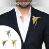 Sophisticated Flying Phoenix Brooch Unisex Enamel Phoenix Bird Pin Multicolored Crystal Brooch for Formal Attire