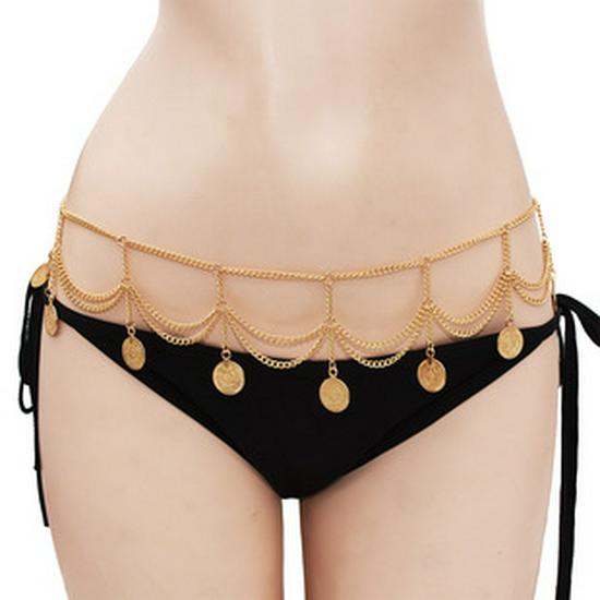 Bohemian Retro Flower Tassel Waist Chain for Belly Dance
