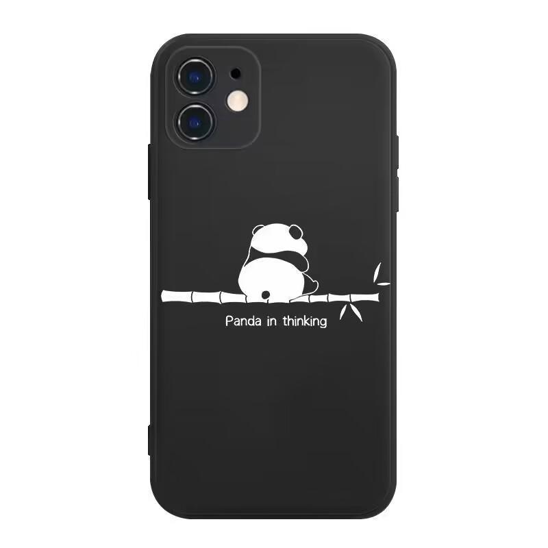 Забавный милый китайский панда прозрачный чехол для телефона iPhone16 15 14 13 12 11 Pro MAX противоударные чехлы
