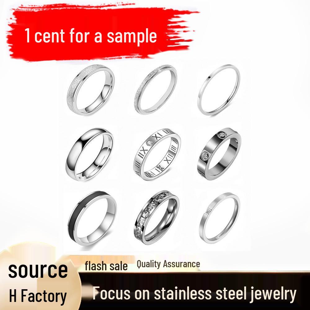 Женское кольцо из титановой стали в корейском стиле: Легкая роскошь, Не тускнеющая, Ювелирные изделия из нержавеющей стали