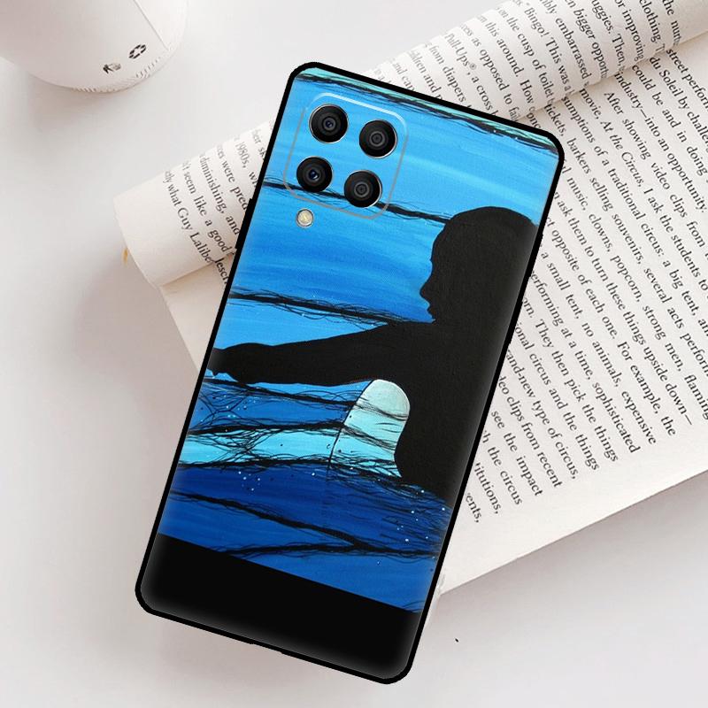 Surfing Art Surf Girl Case For Samsung Galaxy M12 M56 M06 M32 M52 M35 M55 M15 M11 M13 M14 M16 M36 M31 M53 M34 M54