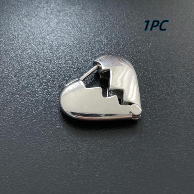 ANENJERY 1 шт. серьги-кольца в форме разбитого сердца для женщин, модные изысканные металлические серьги-обнимашки с геометрическим рисунком, ювелирные аксессуары