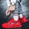 Fashion Men Leisure Sports Shoes Blade Cushioning Jogging Trainers Flame Printed Sneakers Knit Lightweight Fashion Running Shoes