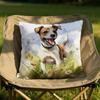 Cute Watercolor Pet Dog Cushion Cover Soft Reversible Durable Pillow Cover MultiScene Use for Home Car Daily Comfort