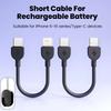 PD 20W/60W Cable Portable Keychain Short USB C to Type C Fast Charging Wire For Samsung Xiaomi iPhone 17 16 15 14 13 Support Data Transfer