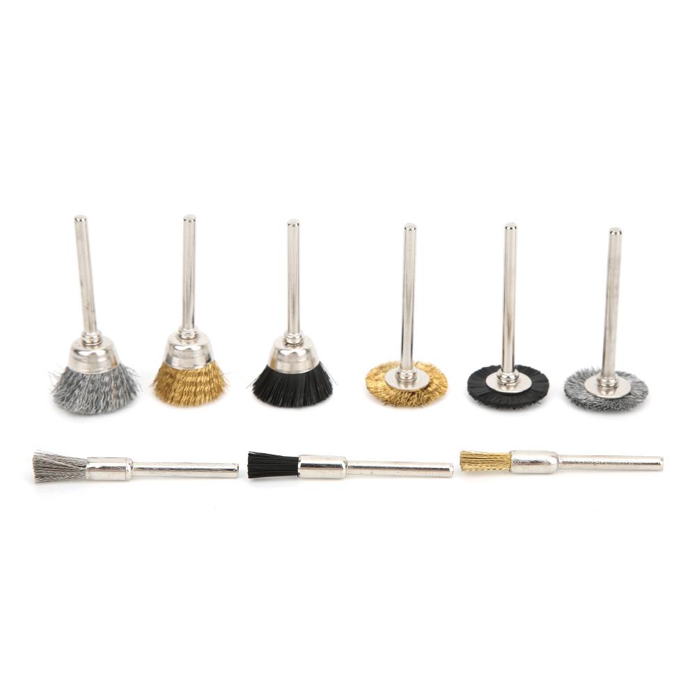 18pcs Aluminum Wire Wheel Cup Brush Polishing Set for Electric Grinder Rotary Tool