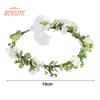 Свадебный Цветок Корона Венок Невеста Аксессуары Для Волос Богемный Эвкалипт Зеленый Лист Сетка Декор Лента Свадьба День Рождения Отпуск Вечеринка Фестиваль Фото Опора