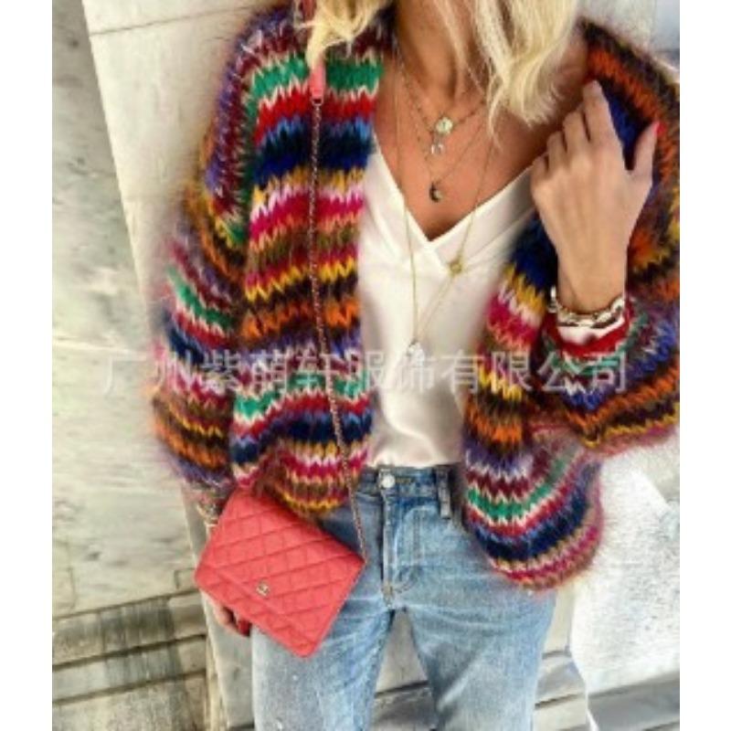 Ladies Spring Sweater Knitted Cardigan Thin Jacket Loose Coat
