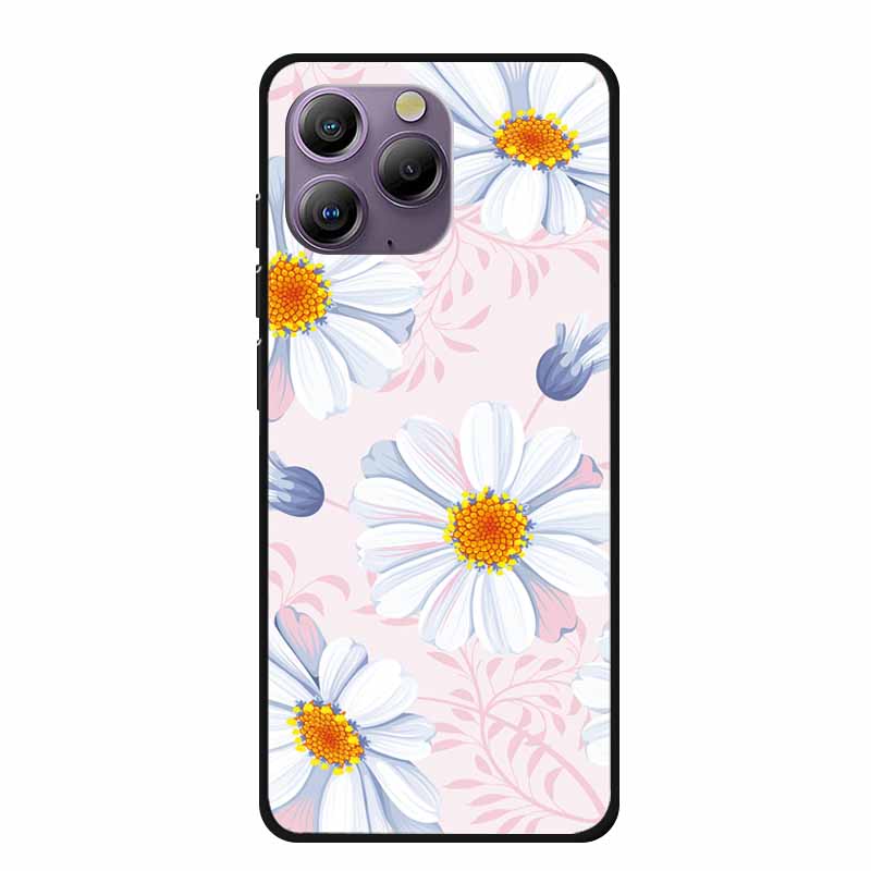 Soft Space Cover for Blackview A96 Case Flower TPU Cat Silicone Phone Cases for BlackviewA96 Cover Shockproof Lovely Shell