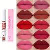 12-цветный матовый бархатный блеск для губ с антипригарным покрытием, нелегко размазать глазурь для губ