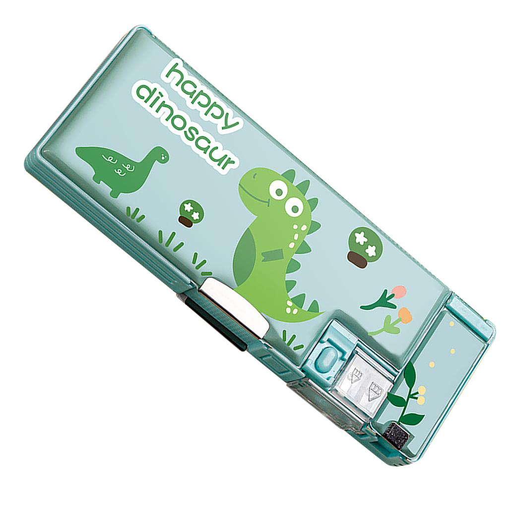 Пенал милый мультяшный стиль двухсторонний встроенная точилка портативный большой вместимости большой пенал для детей в школу