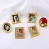 2019 Retro Renaissance Baroque Lady Oil Painting Brooch