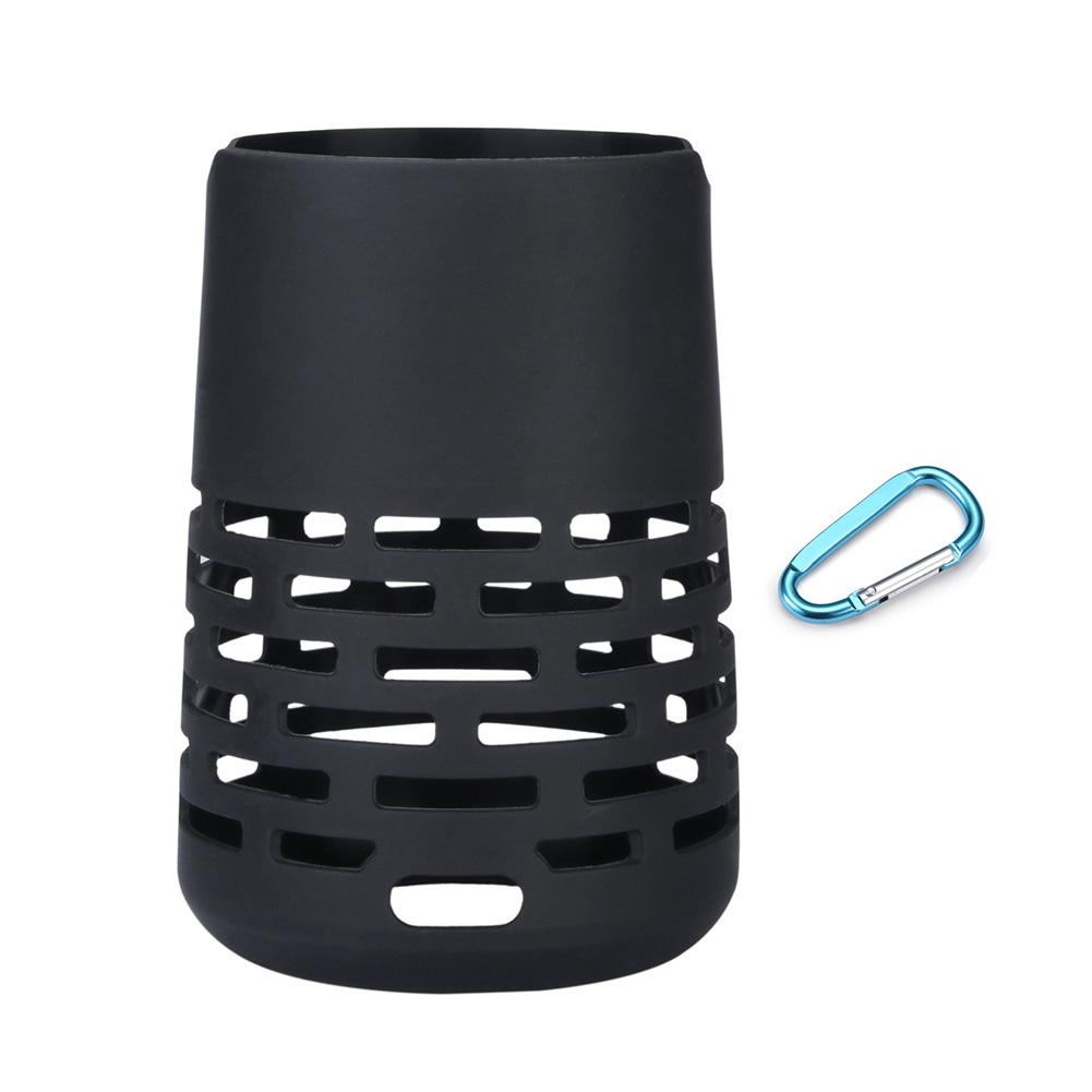 Portable Bluetooth-compatible Speaker Case Shockproof Speaker Skin Cover with Carabiner for Bose SoundLink Revolve/Revolve+ I II
