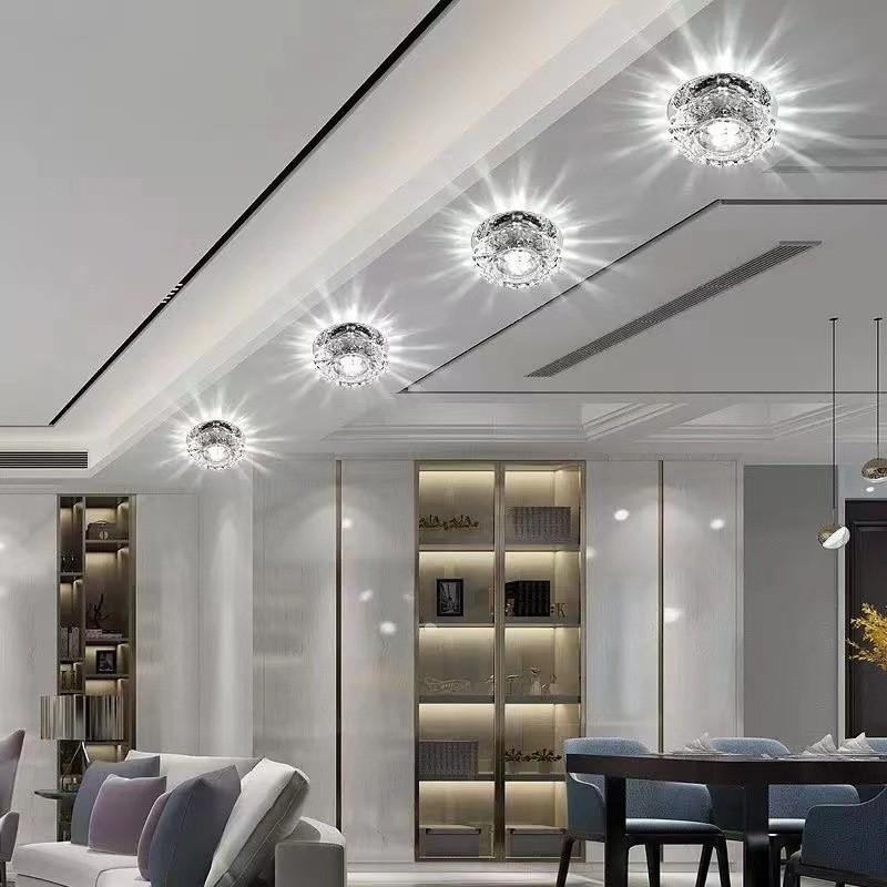Spotlight Led Crystal Downlight For Aisle Entrance Hall Ceiling Light Fixture