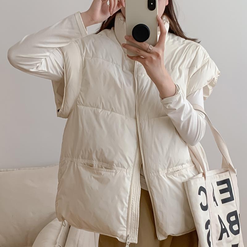 Модный зимний теплый жилет женский без рукавов парка повседневная толстая женская куртка