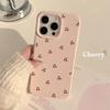 Милый Мультяшный Чехол для Телефона с Рисунком Вишни Для iPhone 17 16 15 14 13 12 11 Pro Max Plus Силиконовый Ударопрочный Чехол