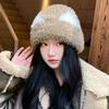 Зимняя плюшевая шапка с кошачьими ушками, ветрозащитная женская шапка-бини, милая пушистая шапка с кошачьими ушками для девочек