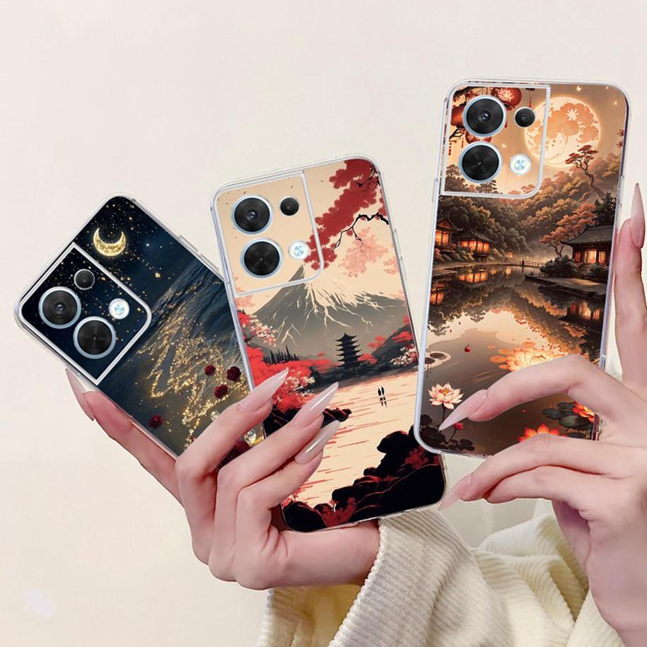 For OPPO Reno 8 Case CPH2359 Cover Cute Cartoon Cat Carp Lion Soft Silicone Shockproof Bumper For OPPO Reno8 Pro 5G CPH2357 Capa