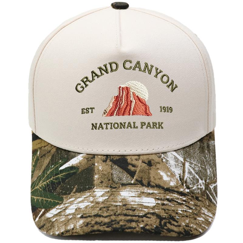 GRAND CANYON Truck driver hat embroidered retro color matching baseball cap men's and women's outdoor leisure hat