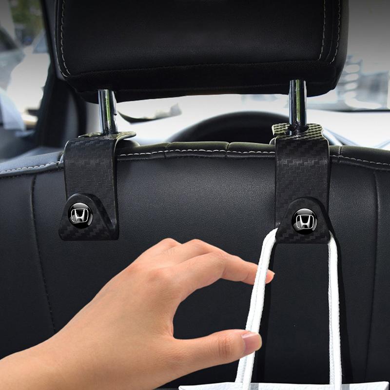 hbdf4 Car Headrest Hooks Hanger Seat Back Organizer Holder Clips For Honda Civic Accord Fit Jazz Pilot CRV Odyssey Passport City HRV