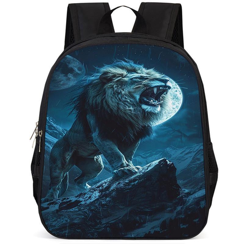 Вместительный школьный рюкзак Lion 15 дюймов из ткани Оксфорд для детей, легкий и эргономичный