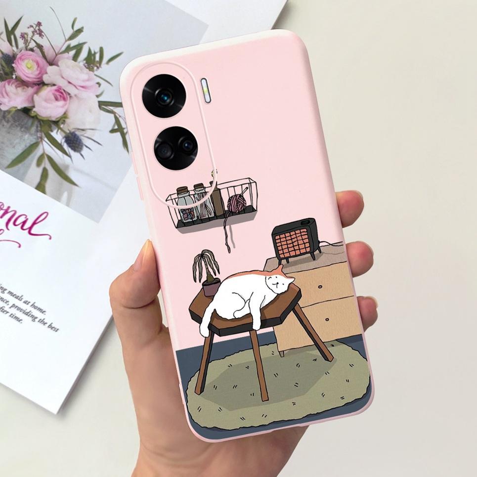 Case For Honor 90 Lite Honor X50i Cover Shockproof Back Coque Women Fashion Flower Butterfly Capas for Huawei Honor90 Lite Cover