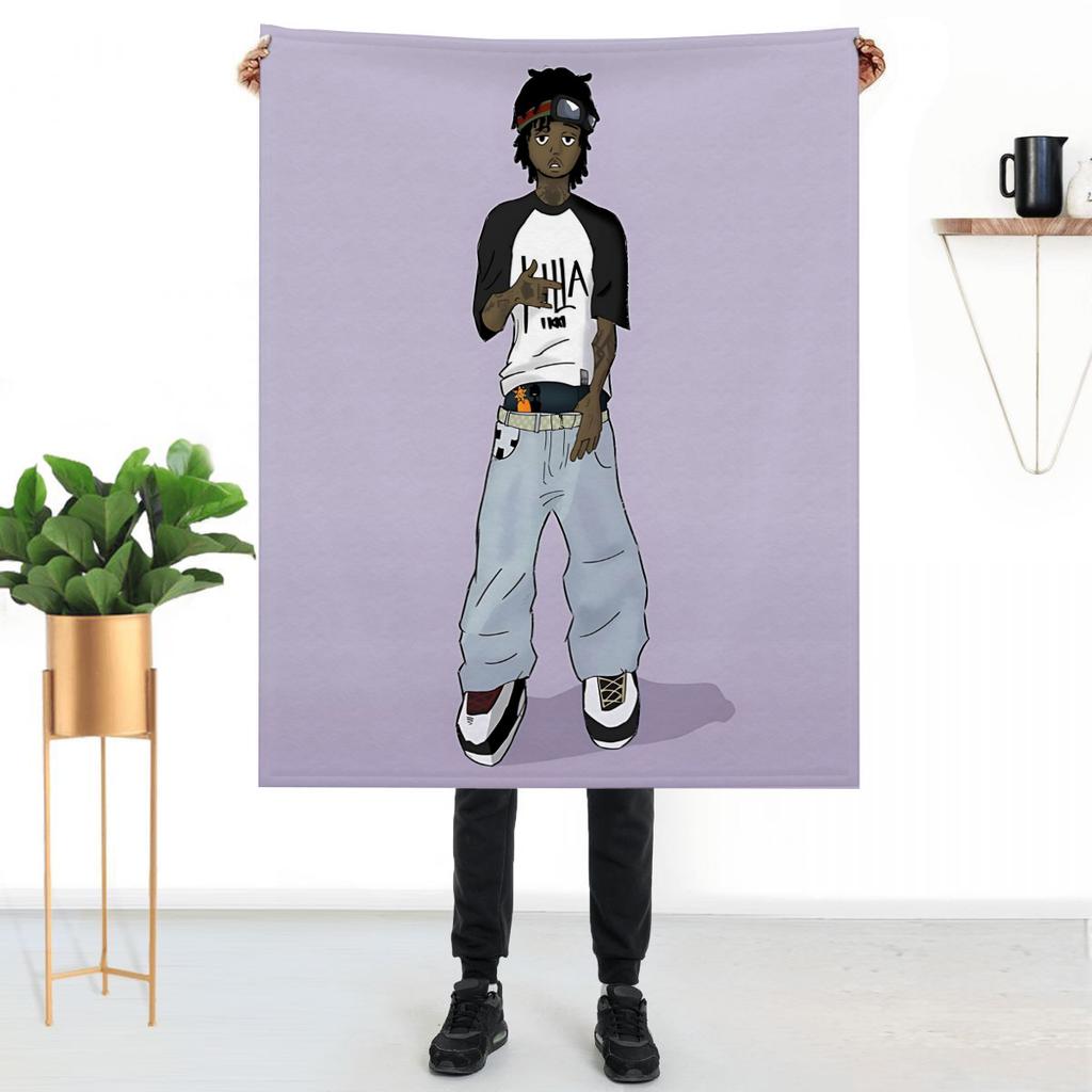 Плед на колени с изображением рэпера Chief Keef, для дома и декора, пледы для кровати, дивана, с аниме-тематикой, пушистые, мягкие, роскошные, детские.