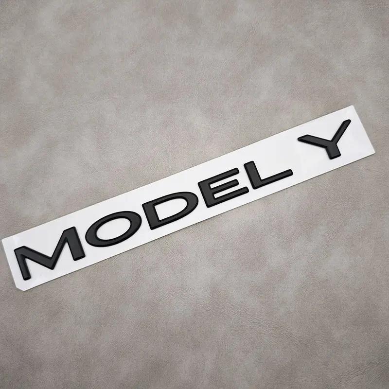 3D ABS Black Model 3 Letters Logo Car Rear Trunk Badge Sticker For Tesla Model X S 3 Y Auto Decal Accessories