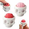 Skull Decor for Horror Fans 3D Printed Brain Keyboard Clicker, Stress-Relief Keytop Bag Fidget Toys Anxiety Relief Charm, Creative Focus Aid
