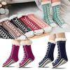 Women Thermal Fluffy Sock Christmas Gift Winter Warm Plush Non Slip Home Sleeping Soft Female Floor Thermal Slipper Sock Zipper
