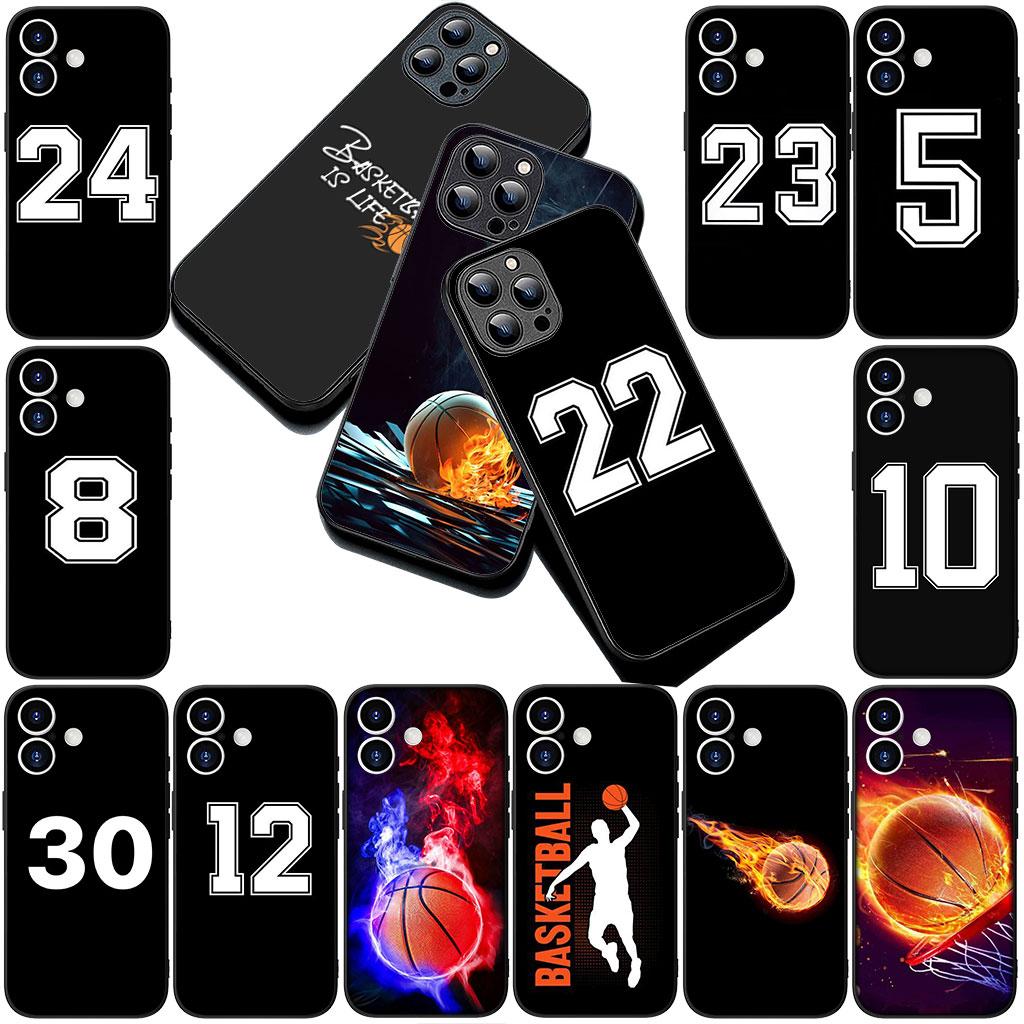 Number Football Basketball 10 24 Phone Cover Case for Samsung Galaxy A35 A36 A55 A26 A05 A06 A14 A50 A51 A53 A54 A12 A13 A23