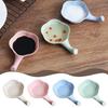 Mini Seasoning Bowl All-purpose Wheat Straw Seasoning Small Dish with Handle Sauce Vinegar Seasoning Dish Sauce Snack Plate 1pcs
