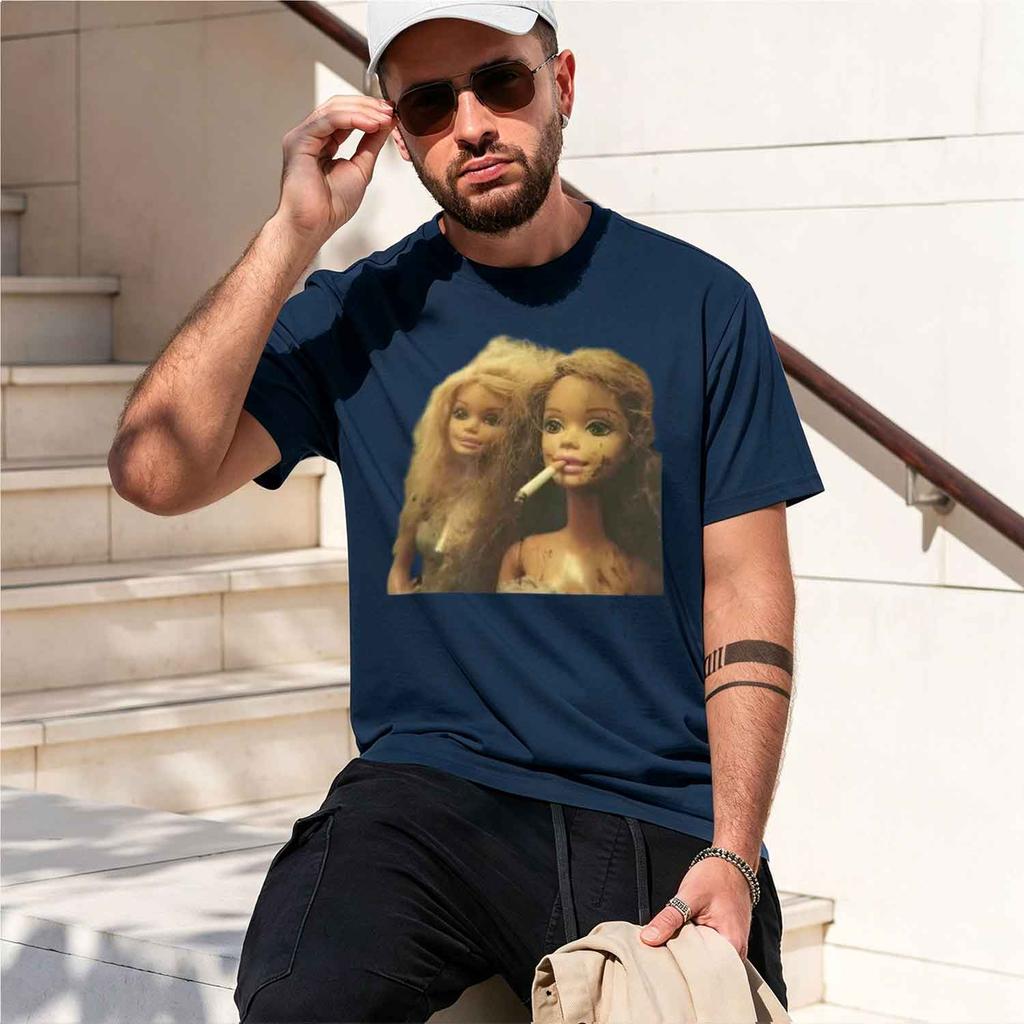 New Y2k Gift Funny Ll Face Smoking Y2k Sarcast Tshirt Print T Shirts Casual Loose Short Sve 2026 New Model Unisexs Shortsleeve C