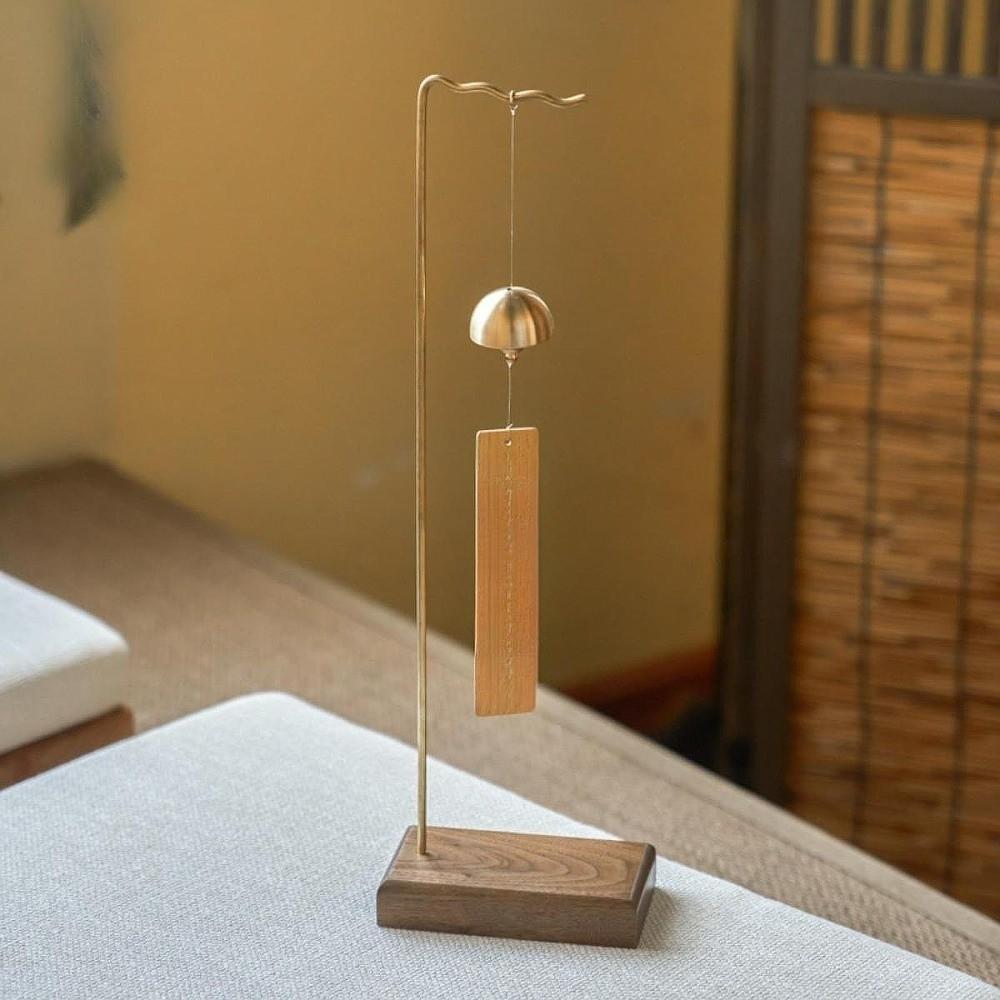 Flat Base Wind Chime Stand Solid Wood Stable Jewelry Display Holder Space-Saving Universal Necklace Storage Rack