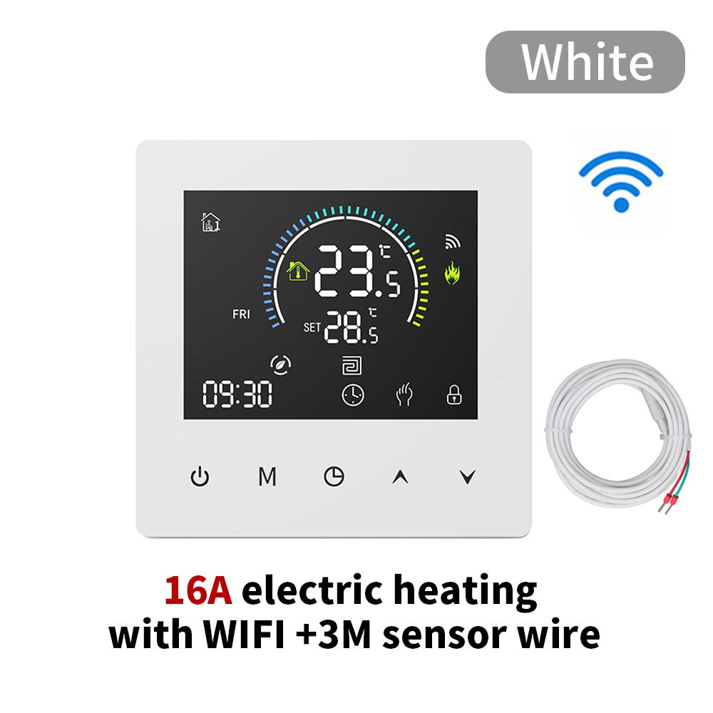 Умный WiFi термостат для теплого пола с ЖК-дисплеем Энергосберегающий для умного дома Совместимость с Tuya Система контроля температуры